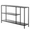 Modern Display Metal Console Table with Open Shelfs, for Dining, Entryway and Hallway, Black
